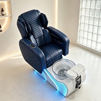 Fauteuil de massage multifonction haut de gamme pour salon de beauté et soins des ongles ; Fauteuil de pédicure avec bain de pieds ; Fauteuil de spa à hydrothérapie et pétrissage