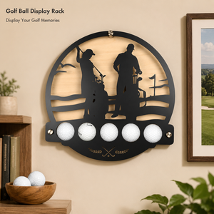 Présentoir mural en bois pour balles de golf, faible MOQ, stock disponible, pour la vente en gros, au détail, les cadeaux de golf, les clubs, les magasins et les collectionneurs - Product Image 1