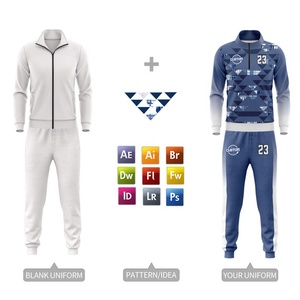 Bán Buôn Tùy Chỉnh Người Đàn Ông Tracksuit Set Trống Đào Tạo Bóng Đá Polyester Bộ Đồ Thể Thao Mùa Đông Bóng Đá Nhung Tracksuit Với Dây Kéo Quần - Product Image 2