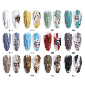 Quengel Logo personnalisé OEM étiquette privée 5ml noir blanc Gel de gypse Nail Art pour bricolage 3D sculpture <span class=keywords><strong>dessin</strong></span> - Product Image 6