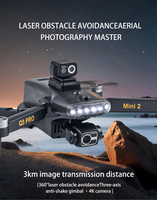 Kamera Q3 Mini Pro 4k Hd Gps Gimbal 3-sumbu 240g Quadcopter Lipat Motor Brushless Remote dengan Drone Penghindar Hambatan