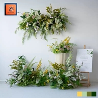 Ensemble de Décoration Florale en Soie Artificielle Végétale, Guirlandes de Fleurs de Style Européen pour Arrangement de Fond de Scène Rustique de Mariage