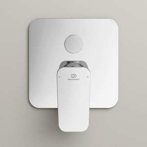 Modern Standard Ceraplan <span class=keywords><strong>Robinet</strong></span> mitigeur de bain-douche encastré au mur <span class=keywords><strong>avant</strong></span> Assemblage du corps Cartouche de disque Poignée chromée intégrée - Product Image 4