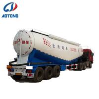 Remolque de cemento Alta capacidad de carga 4 Ejes 40cbm 45ton 60ton Camión de cemento Semirremolque en polvo