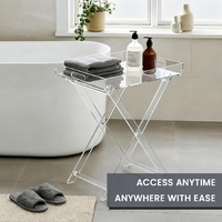 Table basse pliante moderne en acrylique avec montage facile, forme personnalisable pour l'ameublement de la maison