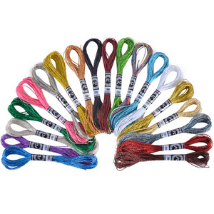 Hilo <span class=keywords><strong>de</strong></span> Bordar Metálico para <span class=keywords><strong>Punto</strong></span> <span class=keywords><strong>de</strong></span> <span class=keywords><strong>Cruz</strong></span>, 8 m, 12 Hilos, para Manualidades <span class=keywords><strong>de</strong></span> Bordado - Product Image 2