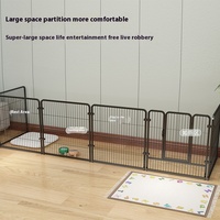 Petit moyen grand chien Cage avec fermeture à bouton fil de fer matériel combinaison libre intérieur clôture pour animaux de compagnie formation toilette chien clôture