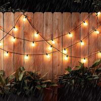 Guirlandes solaires de camping, lumières LED étanches, ampoules incassables, 3 modes, lumières décoratives d'extérieur avec télécommande