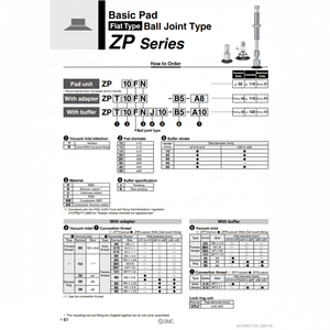 เครื่องยกสุญญากาศแบบ ZPT20FN-B5-A10แผ่นสุญญากาศ SMC pneumatics - Product Image 1