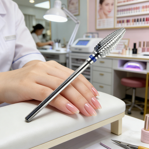 Limas y Brocas Profesionales de Carburo de Tungsteno <span class=keywords><strong>para</strong></span> <span class=keywords><strong>Uñas</strong></span>, Vástago de 2.35mm con Fresa de Corte Espiral de Borde Recto <span class=keywords><strong>para</strong></span> Arte de <span class=keywords><strong>Uñas</strong></span> 3D - Product Image 1