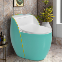 WC monobloc en céramique de luxe, design œuf, multicolore, pour salle de bain