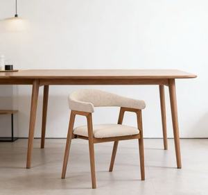 Sedie <span class=keywords><strong>da</strong></span> <span class=keywords><strong>Pranzo</strong></span> di Lusso in Legno di Quercia Massiccio con Braccioli - Product Image 3