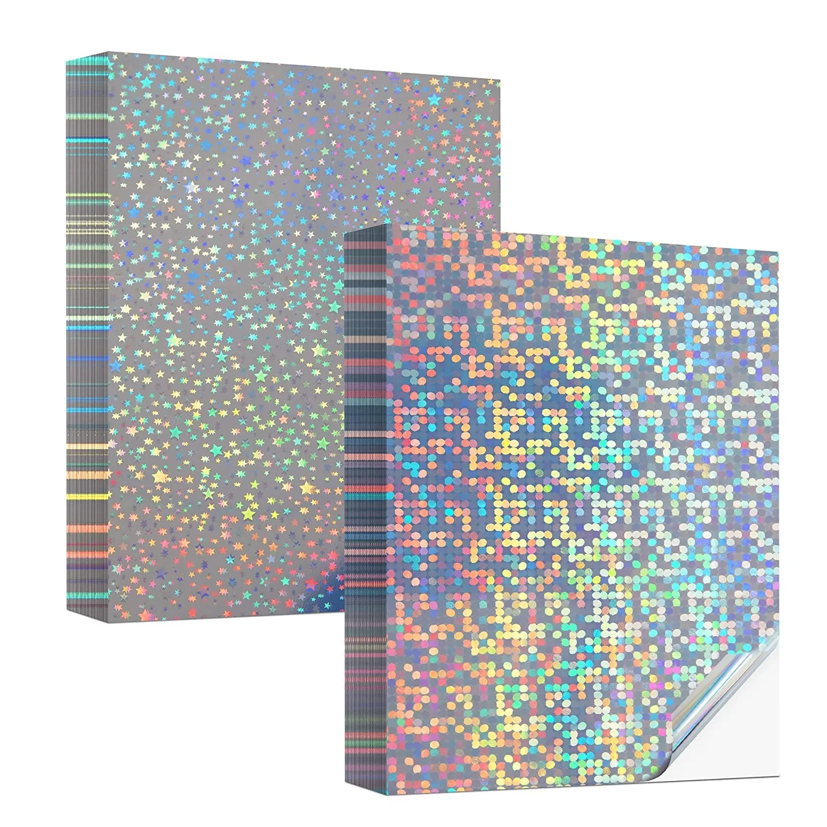 Rouleau de papier étiquettes en Pvc imprimable, autocollant en vinyle, motif hologramme, A3 et A4