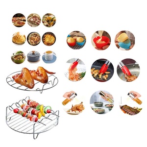 <span class=keywords><strong>COSORI</strong></span> Ninja Universal Air Fryer Accesorio 13PCs set Pizza pan, parrilla de barbacoa, botella de spray cepillo de silicona, clip anti-escaldado - Product Image 4