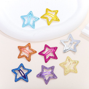Pinzas para el Cabello con Estrellas Brillantes de Colores, 5.5cm, Metalizadas, para Uso Diario, Accesorios para el Cabello - Product Image 3