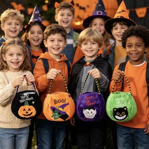 Nueva Bolsa de Tela Portátil con Diseño de <span class=keywords><strong>Calabaza</strong></span> para Dulces y Joyas, para Halloween, Niños de Jardín de Infancia, Decoración de Escenas de Dulces, Regalo y Accesorios Festivos - Product Image 1