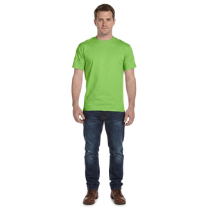 T-shirts pour hommes à prix avantageux, respirants, à séchage rapide, en coton et polyester, faible MOQ, t-shirts pour hommes, motif uni - Product Image 1