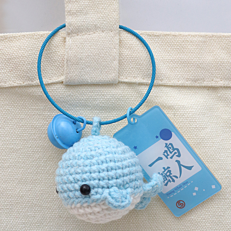 Petit Dauphin Boucle en Fil Bleu One Whale Man
