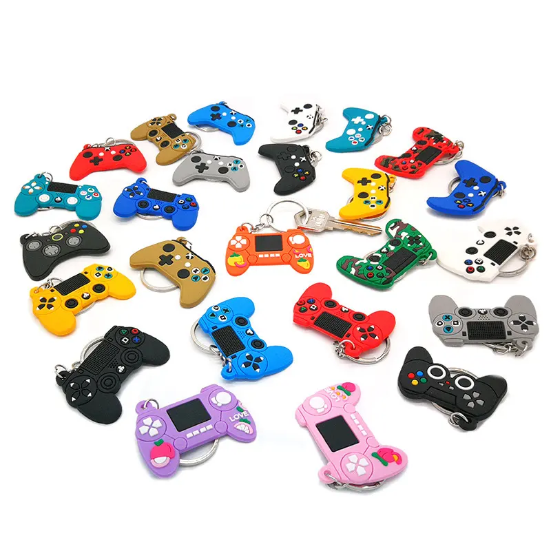 Porte-clés et porte-clés de Machine de jeu en PVC, nouveau style, mignon, manette de jeu, Joystick, porte-clés, sac de voiture suspendu, pour hommes et garçons, 1 pièce