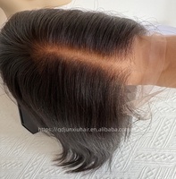 Peluca de encaje HD de 13x6 de oreja a oreja, cabello virgen sin procesar, nudos decolorados invisibles, línea de cabello natural # 1B Marrón Oscuro Envío Rápido al por Mayor
