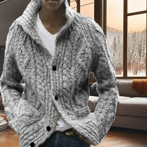 Fall/Winter Men's Wool/Viscose Anti-Pilling <b>Pullover</b> <b>Sweater</b> Solid Color for Collar Long Sleeve Knitted Coat - Product Image 2