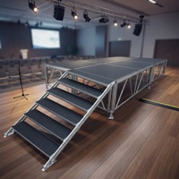 Table de DJ portable en aluminium et contreplaqué, de haute qualité, pliable, modulaire, robuste, pour événements