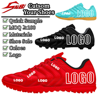Chaussures de football professionnelles personnalisées, tige en PU, semelle extérieure en TPU, divers crampons, unisexe, automne/hiver/été, chaussures d'entraînement sportives d'extérieur