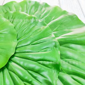 Alfombra Decorativa de Hojas de Loto Simuladas de Gardenia, Fabricada en PVC Moldeado por Inyección, Color Verde, para Decoración de Bodas y Hogar - Product Image 3