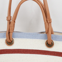 Sac fourre-tout de loisirs pour femme, sac de plage avec fermeture magnétique à bouton-pression, double poignée, logo