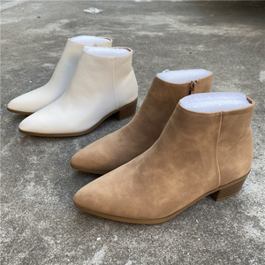 Giày Cao Gót Nữ Mùa Đông Phong Cách Mới 2021 Giày Nữ Gợi Cảm, Bốt Đến Mắt Cá Chân Mùa Đông, Màu Trắng - Product Image 2