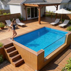 Piscine hors sol facile à assembler, stable, pour adultes et enfants. - Product Image 2