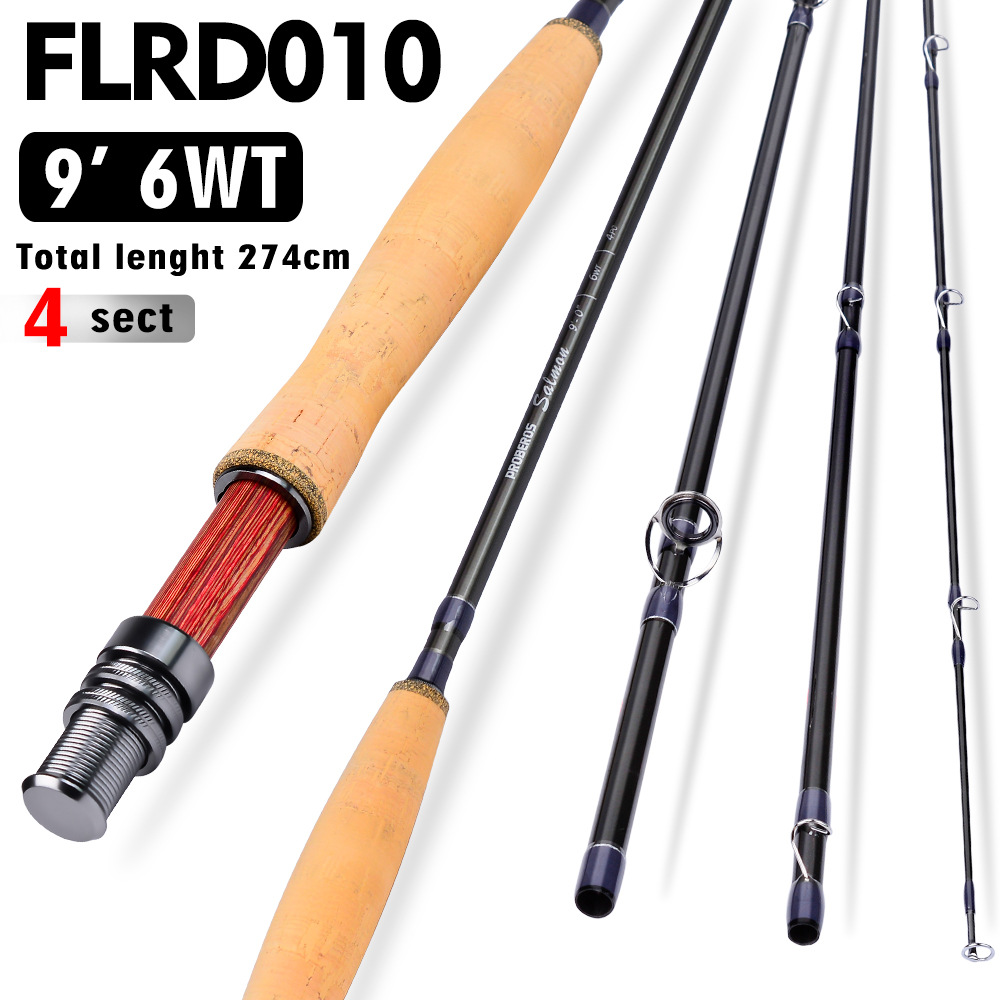 Fly Fishing Rod 4 Section 9 Inch 6WT 8WT Fast Action Graphite IM