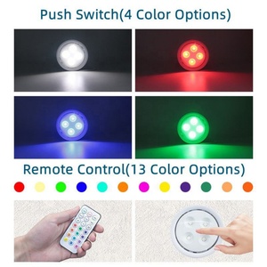 Nouveauté 2022 : Lumière LED à piles à 13 couleurs changeantes, à intensité variable, RGB, sans fil, pour sous-meuble et sous-comptoir - Product Image 5