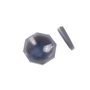 150mm Inner Diameter Hard <strong>Agate</strong> Stone <strong>Agate</strong> <strong>Mortar</strong> and <strong>Pestle</strong> Set Natural <strong>Agate</strong>, Polished, Grey High Capacity <strong>Grinding</strong> <strong>Mortar</strong> - Product Image 2