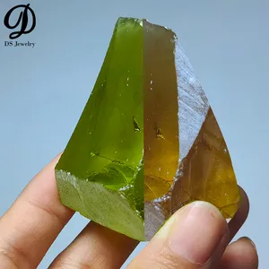 China pedra preciosa jóias fornecedor mudança de cor pedra preciosa nanosital material cru para jóias