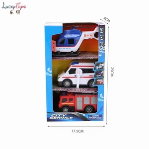 Juego de Vehículos de Emergencia para Niños, Camión de Bomberos, Helicóptero, <span class=keywords><strong>Ambulancia</strong></span>, Juguete de Simulación de Ciudad - Product Image 6