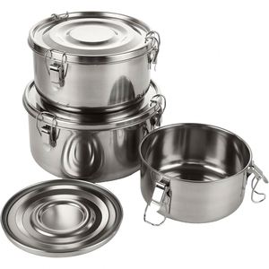 Lonchera Cuadrada de Acero Inoxidable, Contenedor a Granel para Recién Nacidos y Adultos, Almacenamiento Apilable de Alta Capacidad para Alimentos - Product Image 1