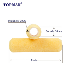 OEM Supported TOPMAN Industrial/DIY grado 9 pollici Premium vernice poliestere senza lanugine rullo con spazzola manica - Product Image 3