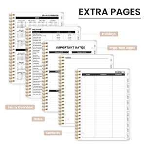 2026 nhà quy hoạch Nhật ký A5 chương trình nghị sự cuốn sách dày máy tính xách tay kế hoạch lịch trình cuốn sách - Product Image 5