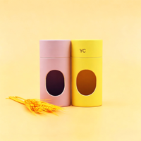 Boîte à biscuits, bonbons et en-cas en carton biodégradable avec impression de logo, tube en papier kraft de qualité alimentaire avec fenêtre transparente
