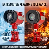 Détecteurs de flamme à capteur UV IR, détecteur d'incendie industriel anti-explosion à triple infrarouge multi-spectre, détection grand angle 30-45m
