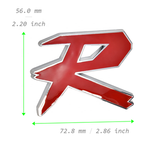 Adesivo 3D in Resina Epossidica con Lettera R Rossa per Auto, Logo per Carrozzeria <span class=keywords><strong>HONDA</strong></span> <span class=keywords><strong>Civic</strong></span> Fit - Product Image 3