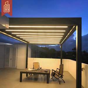Pérgola Motorizada de Aluminio para Exteriores de 3x3, <span class=keywords><strong>3x4</strong></span>, 4x4, 6x4 Metros con Lona de PC y Control Remoto para Jardines, Patios y Terrazas - Product Image 1