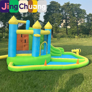 Château gonflable pour enfants, trampoline d'intérieur, petit toboggan aquatique extérieur, lit de saut gonflable domestique, château gonflable ludique - Product Image 4