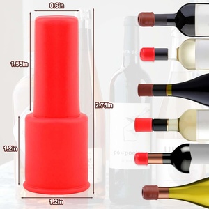 Tapón de Vino de Silicona Vodolo, Juego de 4 Piezas Reutilizables e Irrompibles, Mantiene el Vino Fresco para Uso Doméstico - Product Image 5