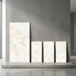 Azulejos de porcelana brillante Vistaar Calacata Gold de 800x1600 mm, colección de mármol de lujo para importadores globales - Product Image 3