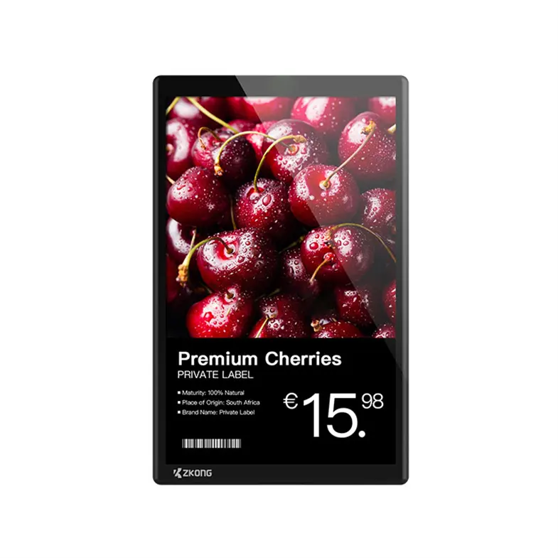 Zkong High Quality Supermarket 10.1" LCD-based Fruits and Vegetables Price Tag Display Holder