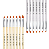 Lot de stylos de manucure professionnels, outils de Nail Art, soulager le Gel acrylique, brosse, dessin, peinture, manucure, 10 pièces