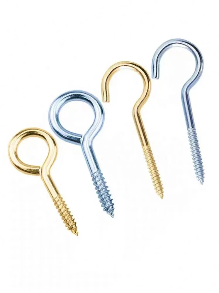 China Custom Stainless Steel 304 Zinc Plated Hook Eye Bolt schrauben Threaded J Hook Bolts Wall Screw Hook Screws