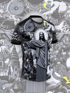 Pantaloncini da Calcio Retrò Economici all'Ingrosso, Stile Vecchio, Squadra del Brasile, 100% Poliestere Traspirante ad Asciugatura Rapida, Personalizzabili con Qualsiasi Logo - Product Image 2